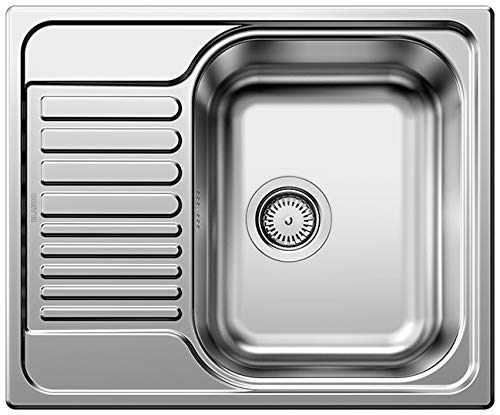 Blanco, Lavello in acciaio INOX con vasca lavandino reversibile, per sottolavello 45 cm - 516524