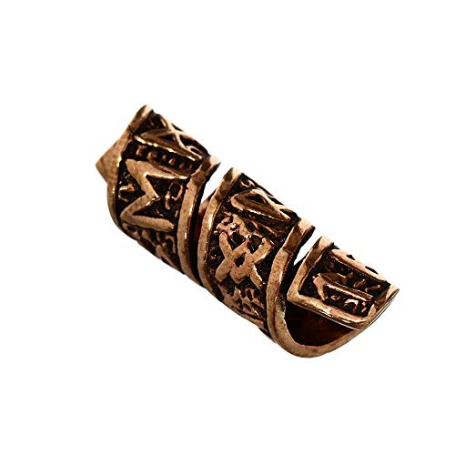 NKlaus Viking Barba Perla Ornamento per Capelli Runa Rune Bronzo ricciolo Perla 6388