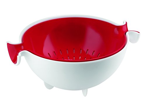 Guzzini Set Scolatutto con Contenitore Kitchen Active Design, Rosso, 30 x 25 x h12.5 cm