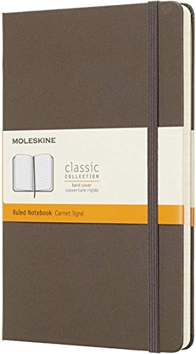 Moleskine Notebook Classic- Copertina Rigida - Taccuino a Pagine Rigate, Large, Marrone (Terra)