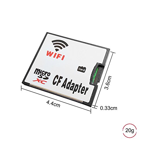QUMOX Micro SD Card TF a Wifi CF CompactFlash Memoria Carta Adattatore per fotocamera DSLR