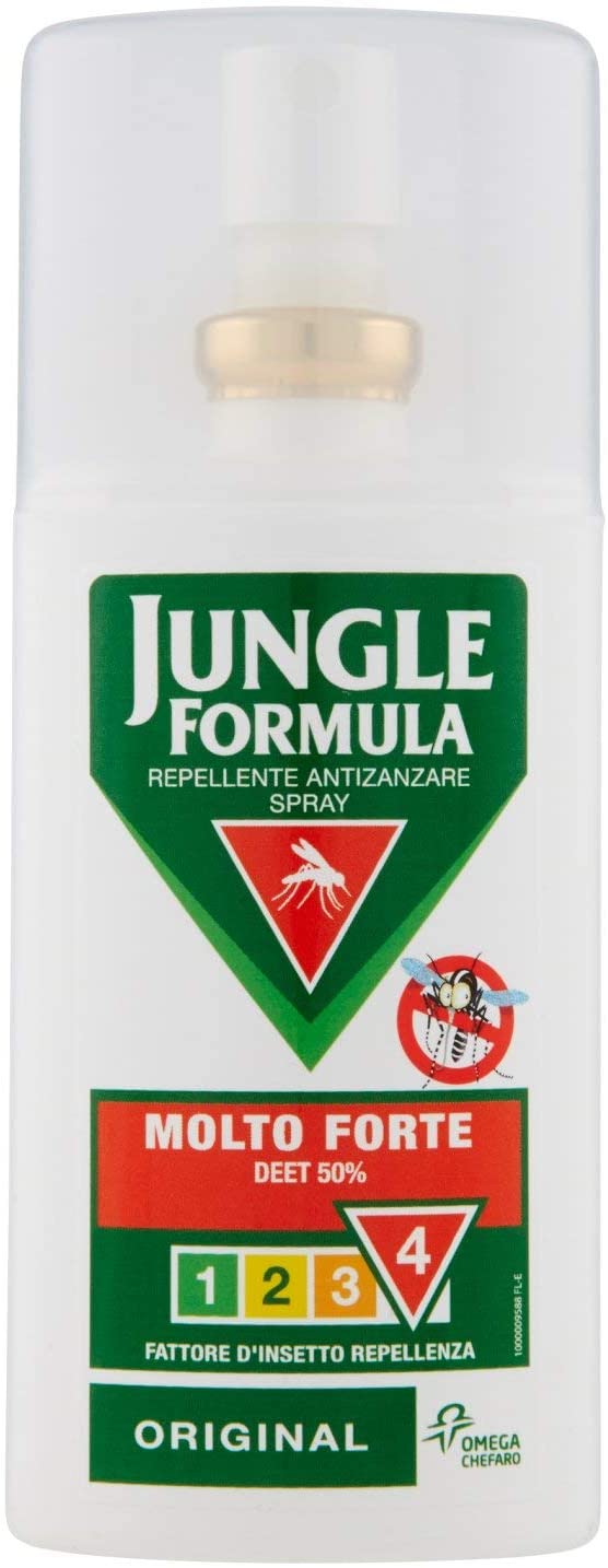 Jungle Formula Molto Forte Spray Anti-Zanzare, Repellente per Insetti con Azione Protettiva Duratura, 9 Ore di Protezione, 75 ml