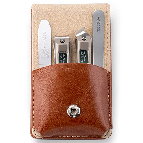 Set manicure con custodia da viaggio portatile, tagliaunghie regalo e set per famiglia, acciaio inossidabile di grado medicale (4 pezzi) (Mr-6105)