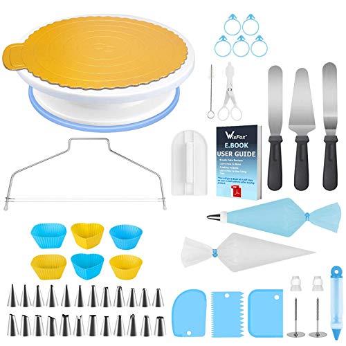 WisFox Decorazione Torta Set, 103pcs di Utensili da Decorazione per Torte della Pasticceria, Decorazioni Torte Pasticceria per Cupcake Dolci Torta