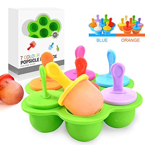 Mini Stampi per Ghiaccioli in Silicone, Stampi per Gelato Bambini, Formine Ghiaccioli Riutilizzabili, Ghiaccioli Stampo, Stampi Gelato Stecco