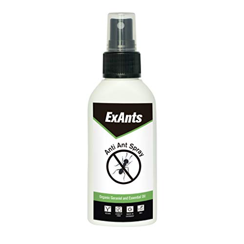 ExAnts Spray Anti Formiche - Repellente Naturale Antiformiche per Casa e Giardino - Spray Formiche a Base di Geraniolo, Olio di Neem e di Lavanda, 100 ml