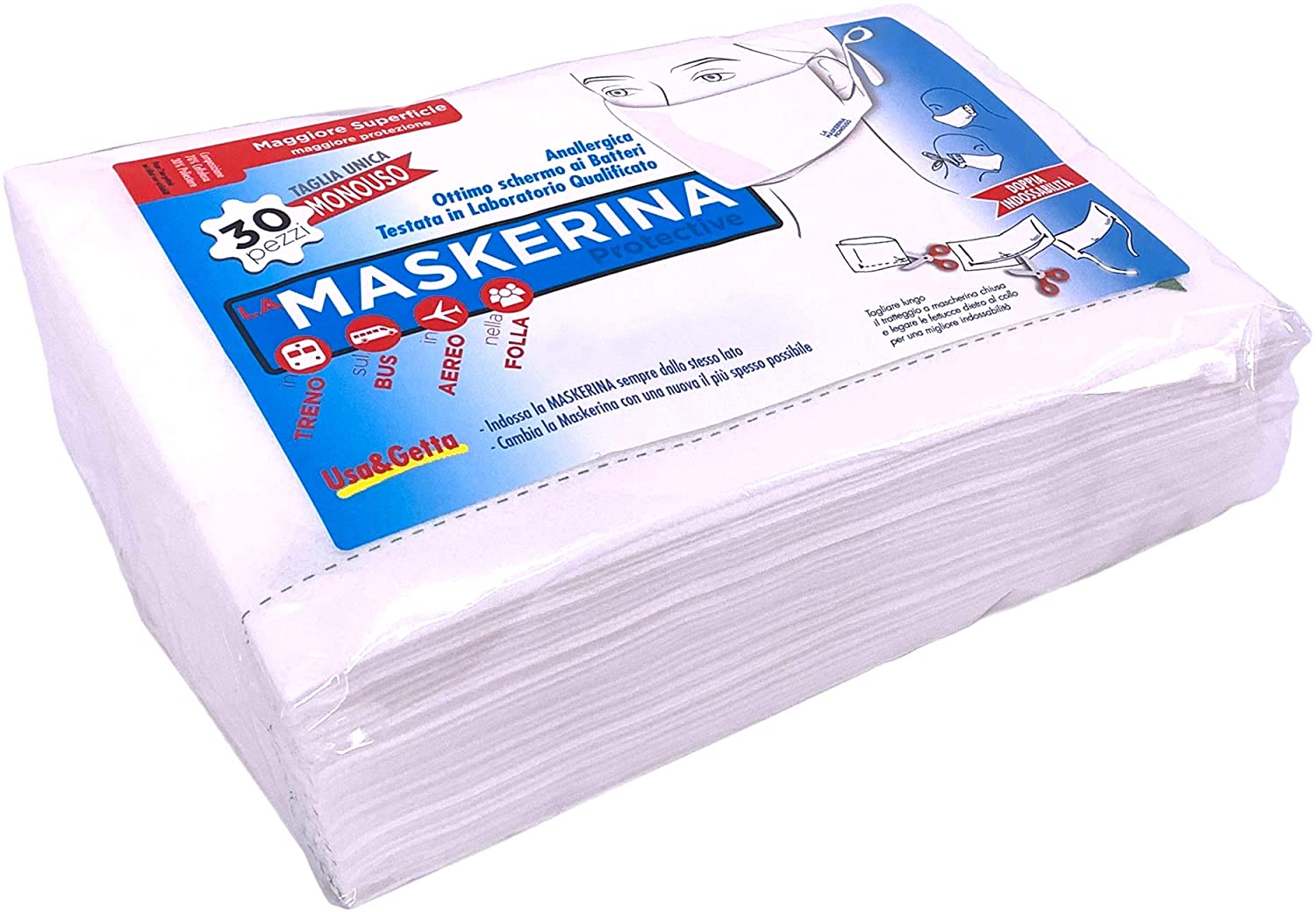 Fram Mascherine Monouso Protettive Antibatteriche - 200 Gr