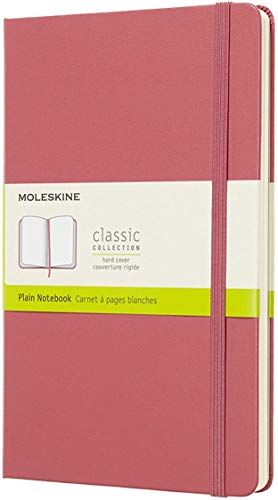Moleskine Classic Notebook, Taccuino con Pagine Bianche, Copertina Rigida e Chiusura ad Elastico, Formato Large 13 x 21 cm, Colore Rosa Margherita, 240 Pagine