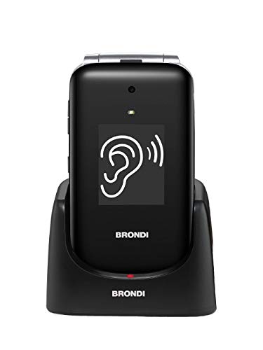 Brondi Amico Ampli Vox, Telefono cellulare GSM per anziani con tasti grandi, tasto SOS e funzione da remoto, dual SIM, volume alto