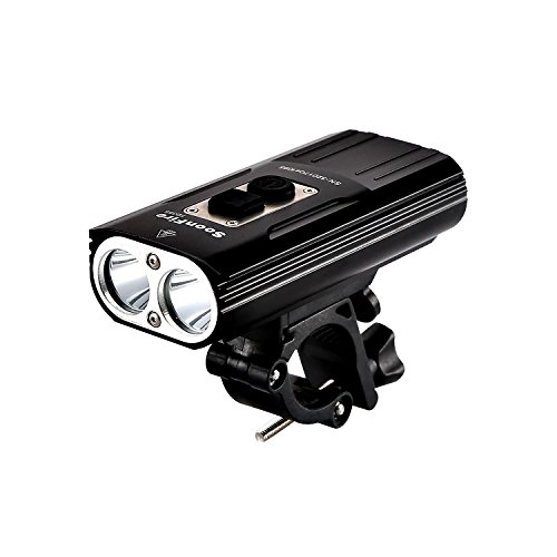 Soonfire FD38S faro per bici’faretto luce per bici ricaricabile via USB Super Luminoso’2 * CREE XM-L2 LED 1870 lumen con una portata effettiva di 167 M’impermeabile’semplice montaggio e smontaggio