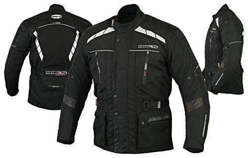 MBSmoto MJ-21 Giacca da moto, scooter, tessuto in nylon 600D, impermeabile, protettivo, giacca con armature