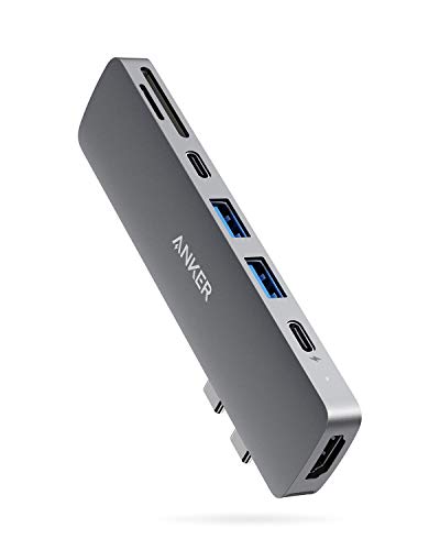 Hub USB C 7-in-2 PowerExpand Direct Anker per MacBook, con porta USB C Thunderbolt 3 (erogazione alimentazione 100 W), porta HDMI 4K, porta dati USB C e USB A 3.0, lettore schede SD e microSD