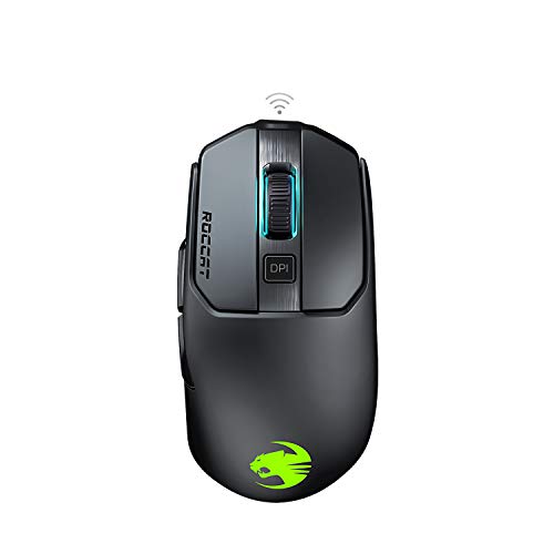 Roccat Kain 200 Aimo RGB Wireless Gaming Mouse (16.000 dpi Owl-Eye Sensor, 89G Ultra-Light, tecnologia Titan Click) Nero