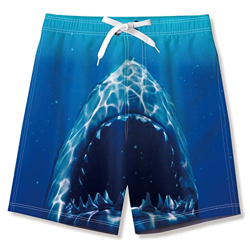 TUONROAD Bambino Nuotare Pantaloncini Divertente 3D Stampato Asciugatura Rapida Costumi da Bagno Bambini Board Shorts 7-8 Anni