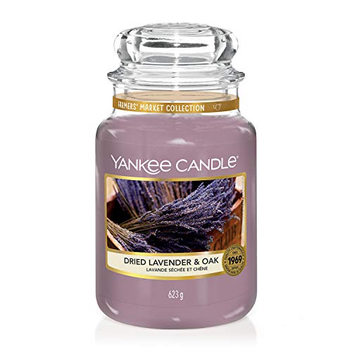 Yankee Candle Candela Profumata in Giara Grande, Lavanda Essiccata e Quercia, Farmers’ Market Collection
