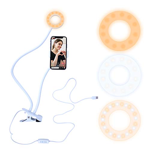 AGM Luce ad anello per selfie con supporto a collo di cigno da 24