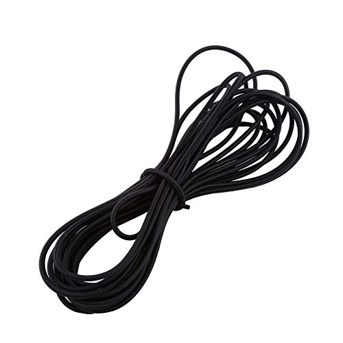 Nero/bianco 5 m/10 m elastico cavo elastico in nylon corde kayak corda elastica corda legare giù cinghia del rimorchio(5mm*10M-Nero)