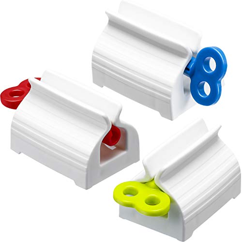 3 Pezzi Spremiagrumi Dentifricio Porta Sedile Dentifricio Dispenser per Dentifricio con Supporto per Bagno (Mescolare di Colore)