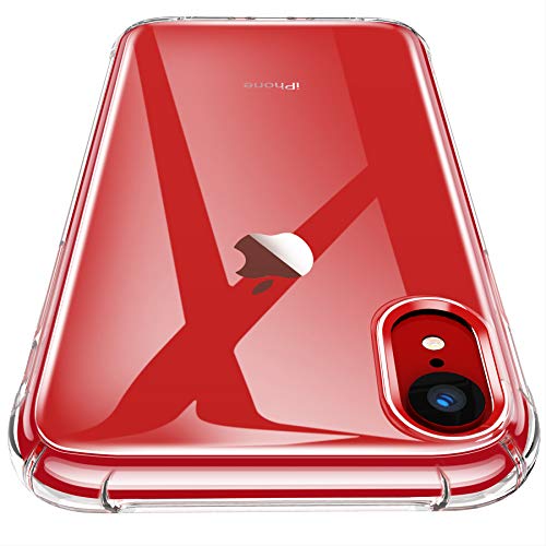 CANSHN Cover Compatibile con iPhone XR, Custodia Trasparente per Assorbimento Degli Urti con Paraurti in TPU Morbido [Protettiva Sottile] per iPhone XR da 6,1 Pollici - Trasparente