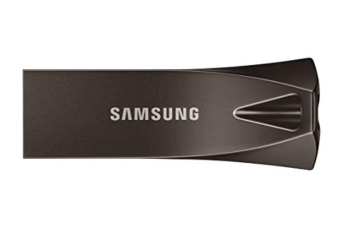 Samsung Memorie Bar Plus USB Flash Drive, USB 3.1, Type-A, Velocità di Lettura Fino a 400 MB/s, 256 GB, Grigio Titanio (MUF-256BE4)