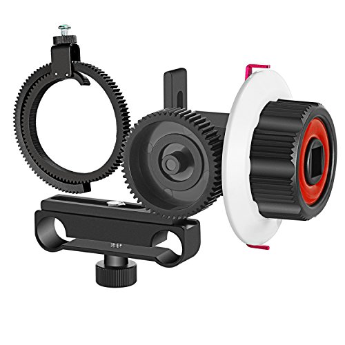 Neewer Follow Focus con Gear anello cintura per Canon Nikon Sony e DSLR videocamera DV video Fits 15 mm asta film making sistema, supporto per spalla/stabilizzatore/Movie Rig