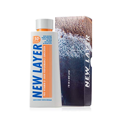 Protezione solare NEW LAYER | SPF 50+ | Con provitamina D | Senza microplastiche | Senza octocrylene | Resistente all’acqua | Non danneggia gli ecosistemi marini (200ml)