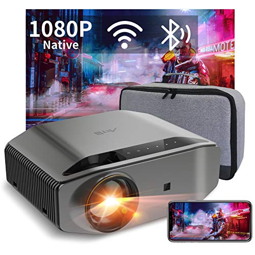 Proiettore Full HD 1080P Nativo, Artlii Energen 2 - 8000 Lumen Proiettore WiFi Bluetooth, Proiettore per Smartphone con Borsa Portatile, Video Proiettore per iOS /Android/HDMI/SD/USB
