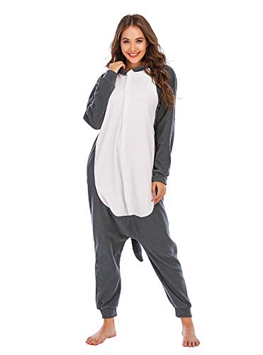 BGOKTA Costumi Cosplay per Adulti Pigiama Animale One Piece Lupo, S