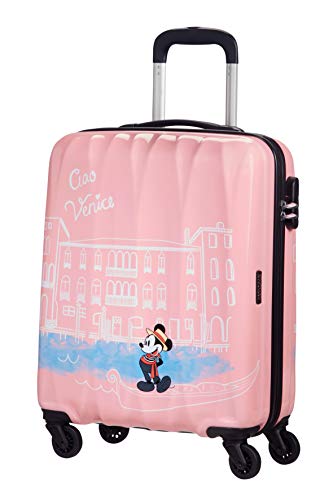 American Tourister Disney Legends Spinner S Valigia per Bambini, S (55 cm - 36 L), Rosa (Take Me Away Mickey Venice)