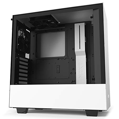 NZXT H510 - Case da gioco per PC mid-tower ATX/microATX/mini-ITX compatto - Porta Tipo C USB I/O frontale - Pannello laterale in vetro temperato - Compatibile con il raffreddamento a Liquido