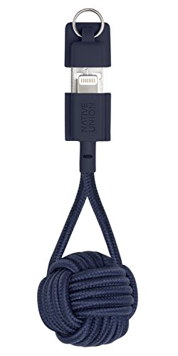 Native Union Key Cavo - Cavo di Caricamento Rinforzato Ultra-Resistente [Certificato MFi] Lightning a USB con Portachiavi (Marine)