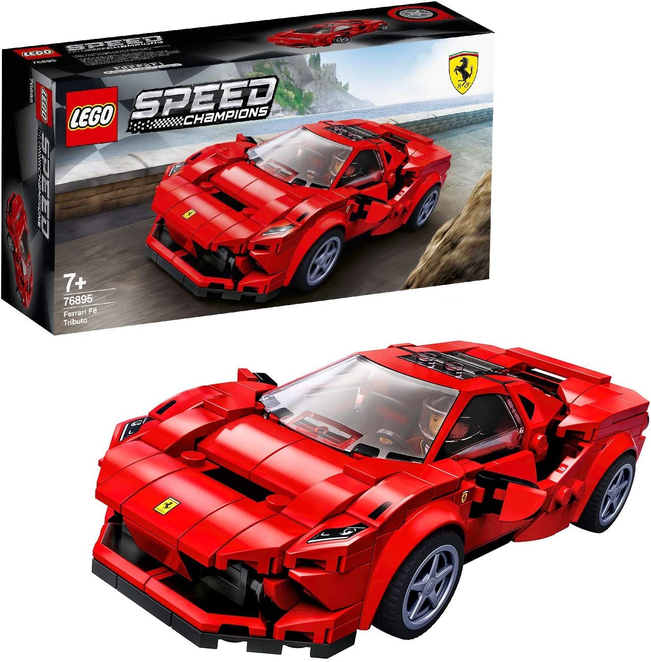 LEGO Speed Champions Ferrari F8 Tributo per Giocare, Costruire e Collezionare lo Storico Modello della Ferrari, Set di Costruzioni per Bambini, Collezionisti e Amanti dei Motori, 76895