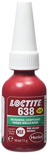 Henkel Loctite 638/10 alta resistenza e fissaggio Fast Cure, 10 mL