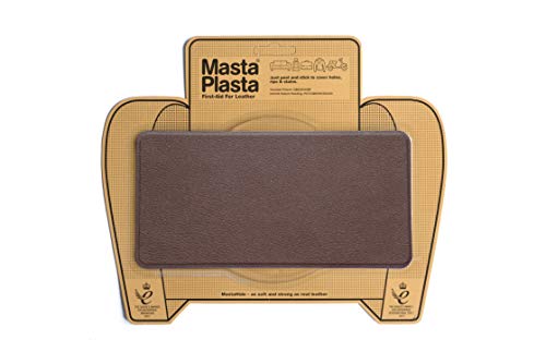 MastaPlasta - Toppa Marrone Medio autoadesiva per la riparazioni di Pelle. Scegli Dimensioni/Design. Pronto Soccorso per divani, sedili Auto, Borse, Giacche, ECC.