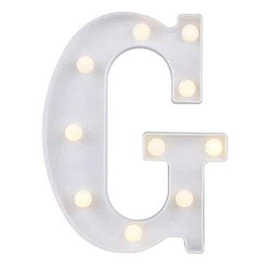 Yuna Lettere Luminose LED Lettere Decorative a LED Lettere dell'alfabeto Bianco (G)