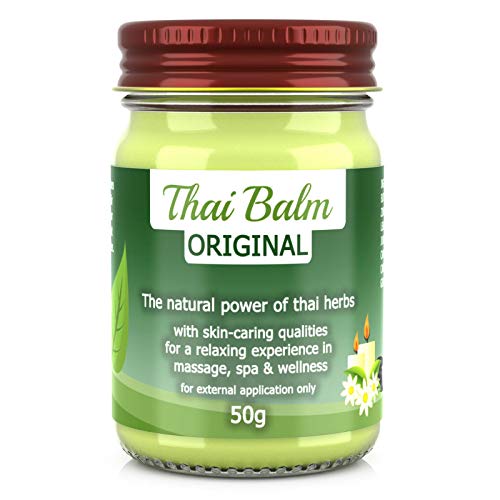 50g MyThaiMassage Thai Balsamo alle erbe * Original Thai Herb * per il massaggio - Il potere concentrato delle erbe tailandesi come prodotto cosmetico - Made in Thailand - Senza Paraffina