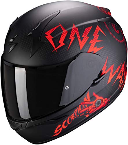 CASCO SCORPION EXO-390 ONEWAY MATT BLACK-RED L