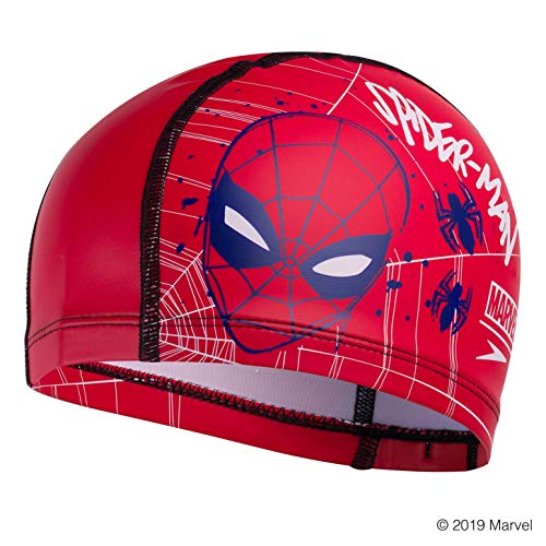Speedo Marvel Spider-Man Printed Junior Pace cap, Badekappe Unisex-Youth, Rosso/Blu, Taglia Unica