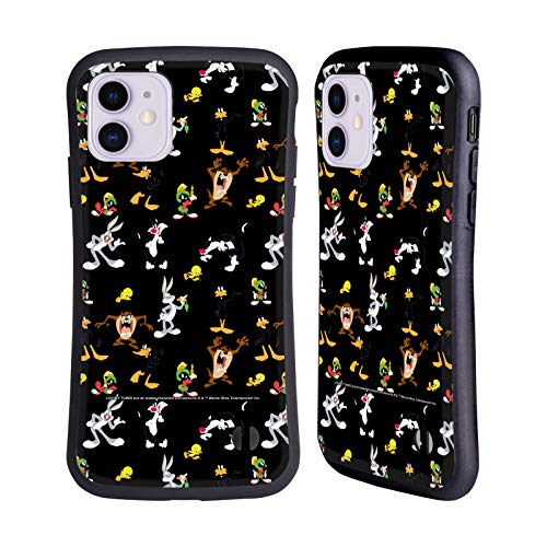 Head Case Designs Ufficiale Looney Tunes Nero Modelli Cover Ibrida Compatibile con Apple iPhone 11