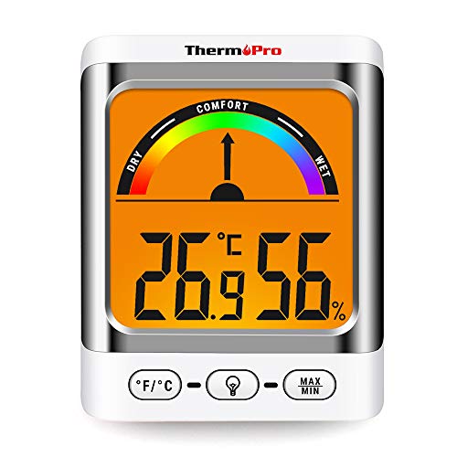 ThermoPro TP52 Termometro Igrometro Interno Digitale Misuratore di Temperatura e umidità Ambiente Termoigrometro Professionale per Casa con Indicatore del Livello di Comfort dell'Umidità
