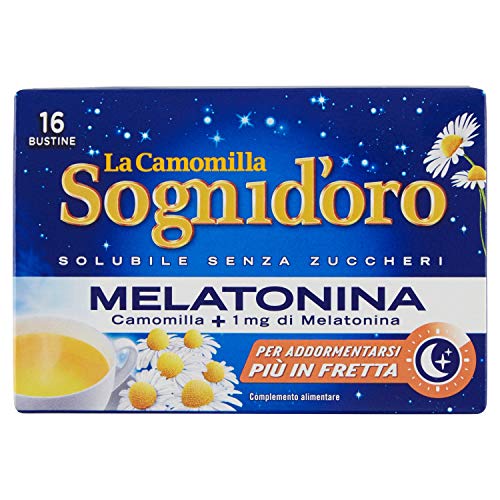 Sogni D'Oro Camomilla Solubile con Melatonina, 16 bustine (64 gr)