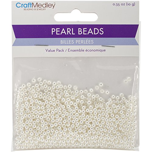 Multicraft Imports - Perline di perle (850 pezzi), 3 mm, colore: Avorio