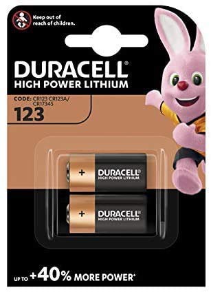 Duracell DL123 A Ultra Lithium 123 Batteria (Confezione da 2) colore: nero/rame