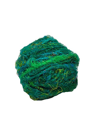 Seta Sari riciclata super bulky Yarn – verde (100 grams)