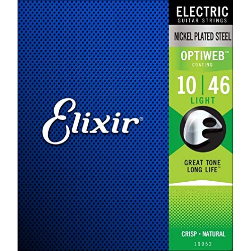 Elixir® 19052 Optiweb™ Set da 6 corde per chitarra elettrica - Acciaio nichelato- Light: 010-046