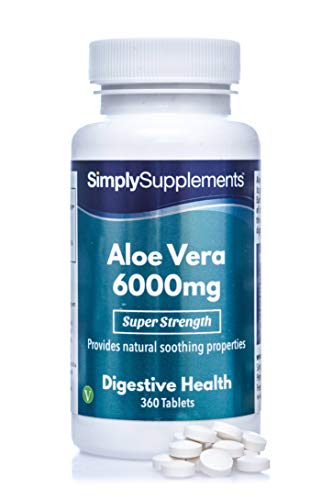 Aloe Vera 6000 mg - 360 Compresse - Adatto ai vegani - 6 mesi di trattamento - SimplySupplements
