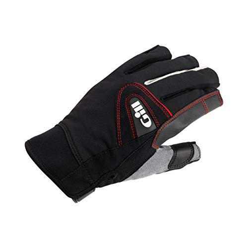 2017 Gill Championship Short Finger Sailing Gloves Black 7242 Size - - Medium