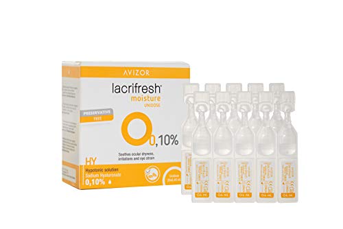 Avizor Lacrifresh Umidità fresca 0,10%. Monodose 20 fiale 0,4 ml di gocce oculari per alleviare i sintomi di irritazione oculare.