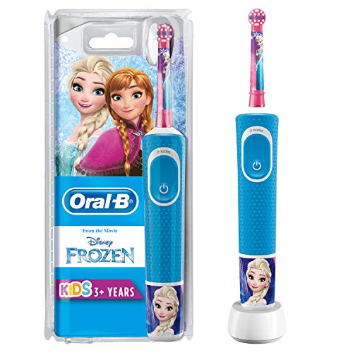 Oral-B Kids Spazzolino Elettrico Ricaricabile 1 Manico con Personaggi Disney Pixar Frozen, per età da 3 anni