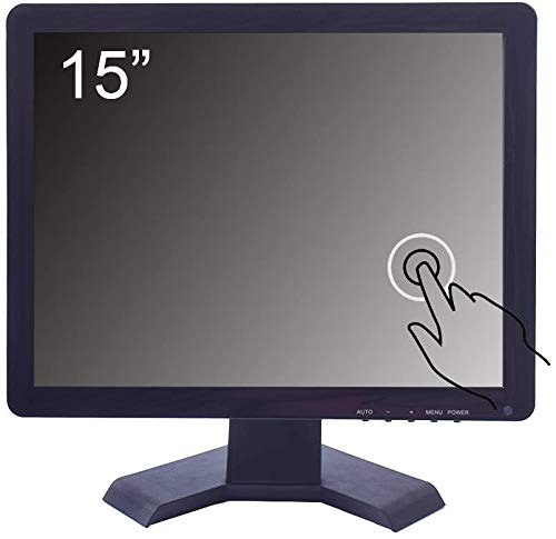 Touchscreen Monitor, 15,6 pollici HD Touchscreen Monitor per del Computer POS VGA Ristorante Bar Bar Negozio di Ciambelle Menu Ordine Punto Grafico Disegno Schizzo